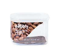 Pebbly Tall Square Glass/Glass Storage Box 500 ml