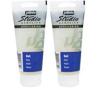 PEBEO 100 ml Studio Acrylics Mediums Matt Gel, Transparent, 524210 (Pack of 2)