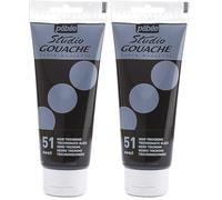PEBEO 100 ml Studio Gouache, Trichromatic Black, 290051 (Pack of 2)