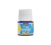 PEBEO 112036 - Transparent Glass Paint Vitrea 160°C - Azure - 45 ML