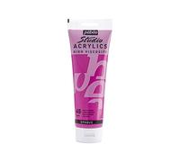 Pébéo 169045 - Studio Acrylics Fine Acrylic - Acrylic Paint - Pink Acrylic - Opaque Vivid Pink, 250 ml