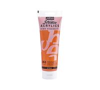Pébéo 169353 - Studio Acrylics Fine Acrylic - Acrylic Paint - Iridescent Acrylic - Iridescent Orange-Yellow, 250 ml