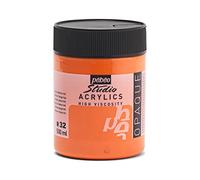 PEBEO 171032 500 ml Studio Acrylic Paint, Cadmium Orange Hue