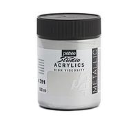 PEBEO 172351 500 ml Studio Acrylic Paint, Iridescent Silver