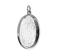 Pebeo 20 x 25 mm Oval Pendant, Silver
