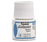 PEBEO 295-010 Setacolor Opaque Watercolour Fabric Paint Bottle, Titanium White, 45-Milliliter