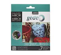 PEBEO,3.50 x 6.00 x 8.50 cm,766580 Pack of 7 Mirror Effect Metal Leaves, Multi-Colour, 3.5 x 6 x 8.5 cm
