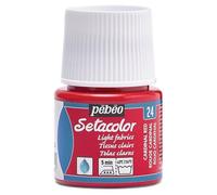 PEBEO 329-024 Setacolor Light Fabric Paint 45-Milliliter Bottle, Cardinal Red