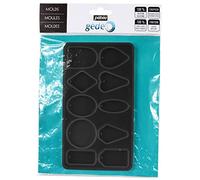 Pebeo 4 Silicon Moulds Geometric Board, Assorted, 1 Planche
