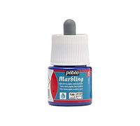 Pebeo - Marbling Bottle 45ml Cyan - Marbling Effect Paint Pebeo - Cyan Gloss Paint - Marbling on Light and Porous Surfaces - 45ml - Cyan