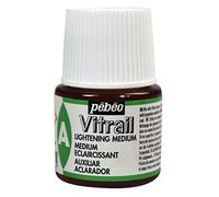 Pebeo 45 ml Vitrail Lightening Medium Stained Glass Effect Glass Paint, Transparent, 051000