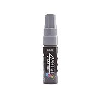 Pebeo 4Artist Grey Marker - 8mm, Chisel | Oil-based gloss paint marker, 8 mm angular tip for flat fills - opaque, lightfast, vegan; canvas, wood, metal, stone