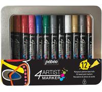 Pebeo 4Artist Metal Marker Set - 4mm, Set of 12