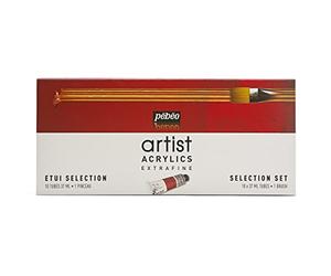 Pebeo 60 ml Artist Acrylics Ten Tube Set, Multi-Colour