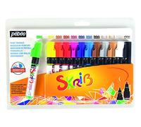 Pébéo 604105 Skrib Paint Set 12 Rainbow Gouache Paint Markers 18.3 x 2.1 x 25.7 cm