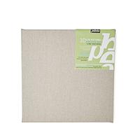 PEBEO 795501 Gedeo 30 x 30 cm 3D Linen Natural Stretchers Universal Coating Square Formats, Brown
