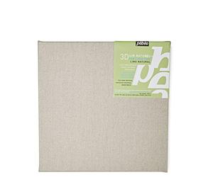 PEBEO 795501 Gedeo 30 x 30 cm 3D Linen Natural Stretchers Universal Coating Square Formats, Brown
