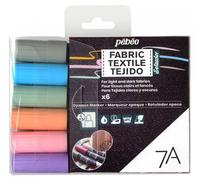 Pebeo 7A Opaque Pastel Fabric Marker - 4M, Set of 6