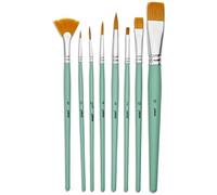 Pebeo 8-Piece Brush Set, Polyamide Gold