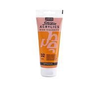 Pébéo 831-032 - Studio Acrylics Fine Acrylic - Acrylic Paint - Orange Acrylic - Cadmium Orange Hue, 100 ml