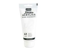 Pebeo 831-041 100 ml Studio Acrylic Paint, Vivid White
