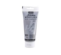 Pébéo 832-351 - Studio Acrylics Fine Acrylic - Acrylic Paint - Silver Acrylic - Silver, 100 ml