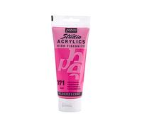 Pébéo 832371 - Studio Acrylics Fine Acrylic - Acrylic Paint - Fluorescent Acrylic - Fluorescent Pink, 100 ml
