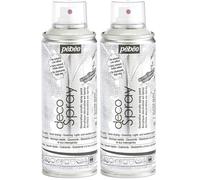 PEBEO 93892 200ml DecoSpray, Acrylic, Glitter Silver, 16.5 x 5.2 x 5.2 cm (Pack of 2)