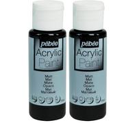 PEBEO 97817 ACRYLIC 59ML MATT BLACK, 3.3 x 3.3 x 10 cm (Pack of 2)