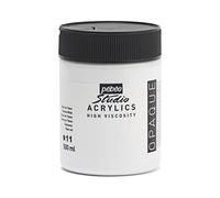 Pébéo - Acrylic Fine Studio Acrylics - White Acrylic Paint - White Acrylic - Titanium White 500 ml