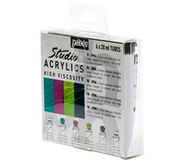 PEBEO Studio Acrylic Paint Set, Multi-Coloured, 20 ml (Pack of 6)