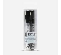 Pebeo : Acrylic Marker : 1.2mm Round Nib : Set of 2 : White and Black