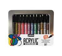 Pebeo Acrylic Markers, Assorted, 12X1.2MM