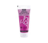 Pébéo - Studio Acrylics Fine Acrylic - Acrylic Paint - Pink Acrylic - Opaque Vivid Pink, 100 ml