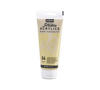 Pébéo 831-024 - Studio Acrylics Fine Acrylic - Acrylic Paint - Yellow Acrylic - Naples Yellow Hue, 100 ml
