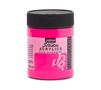Pébéo - Studio Acrylics Fine Acrylic - Acrylic Paint - Fluorescent Acrylic - Fluorescent Pink, 500 ml, (Pack of 1)