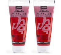 PEBEO Acrylic Transparent Paint - Scarlet red - 100 ml (Pack of 2)