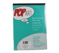 Pébéo Cotton Canvas Pad G811021 – 100% Cotton A4 Pop Art, 20 Sheets