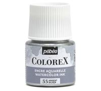 Pébéo - Colorex 45 ml Silver Ink - Colorex Watercolour Ink Pébéo - Silver Ink Velvety Rendering - Multi-Tool Drawing Ink for All Media - 45 ml - Silver