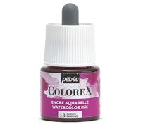 Pébéo - Colorex Ink 45 ml Carmine - Colorex Watercolour Ink Pébéo - Velvety Pink Ink - Multi-Tool Drawing Ink for All Media - 45 ml - Carmine