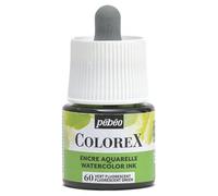 Pébéo - Colorex Ink 45 ml Fluorescent Green - Colorex Watercolour Ink Pébéo - Fluorescent Ink Velvety Rendering - Multi-Tool Ink for All Media - 45 ml - Fluorescent Green