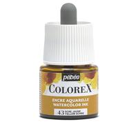 Pébéo - Colorex Ink 45 ml Ochre Yellow - Colorex Watercolour Ink Pébéo - Velvety Yellow Ink - Multi-Tool Drawing Ink for All Media - 45 ml - Yellow Ochre