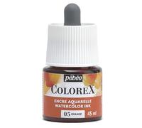 Pébéo - Colorex Ink 45 ml Orange - Colorex Watercolour Ink Pébéo - Orange Ink Velvety Rendering - Multi-Tool Drawing Ink for All Media - 45 ml - Orange