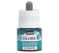 Pébéo - Colorex Ink 45 ml Orient Blue - Colorex Watercolour Ink Pébéo - Velvety Finish Blue Ink - Multi-Tool Drawing Ink for All Media - 45 ml - Orient Blue