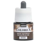 Pébéo - Colorex Ink 45 ml Sepia - Colorex Watercolour Ink Pébéo - Velvety Brown Ink - Multi-Tool Drawing Ink for All Media - 45 ml - Sepia