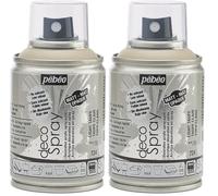 Pébéo - decoSpray - Acrylic Spray Paint - for Interior and Exterior Multi-Substrate Decoration - Water Based, Low Odour - 100 ml - Matte Finish - Light Taupe Colour (Pack of 2)