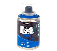 PEBEO Fabric Paint Spray for Textiles 7A Spray - Natural and synthetic fabrics - Water-based - Solvent-free - Permanent Fabric Dye Machine-Washable - Spray Paint for textile design - Blue,100ml