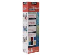 Pébéo Fantasy Prisme Starter Set - Honeycomb Effect Paint Ideal for Many Surfaces - 6 x 20 ml Paint Bottles: Eggshell White, Cherry Blossom, Caribbean Blue, Turquoise, Onyx, Antique Gold