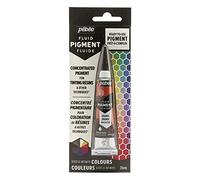 Pebeo Fluid Liquid Pigment Concentrate Resin-Mixable Colours-Opaque or Transparent Effect-Natural Origin-Orange-20 ml