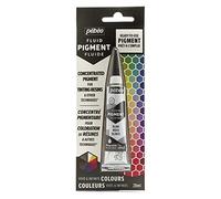 Pebeo Fluid Liquid Pigment Concentrate Resin-Mixable Colours-Opaque or Transparent Effect-Natural Origin-White-20 ml, White